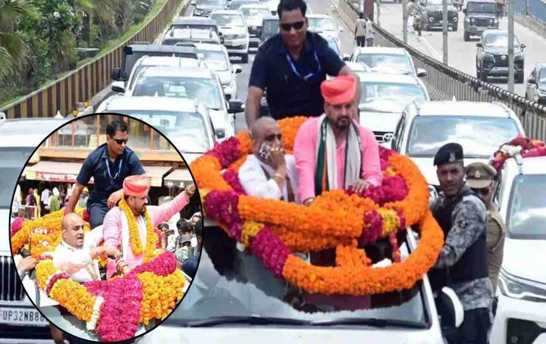 बृजभूषण शरण सिंह की अयोध्या में ‘विजय यात्रा’, समर्थकों का उमड़ा जनसैलाब