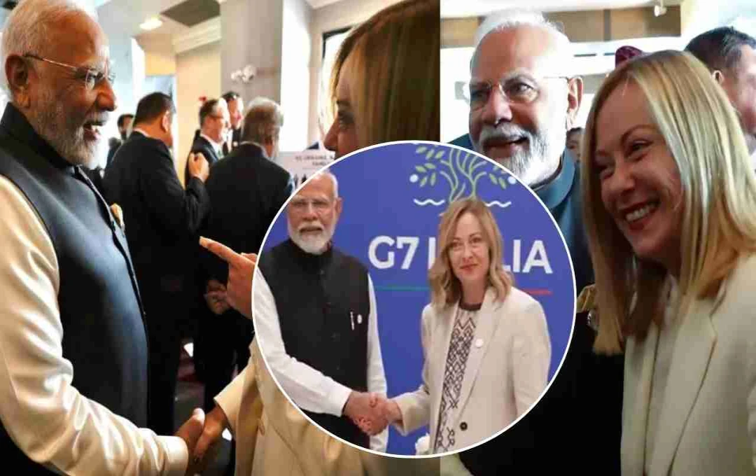G-7 समिट में दिखी भारत-इटली की केमिस्ट्री, मेलोनी और मोदी फिर साथ